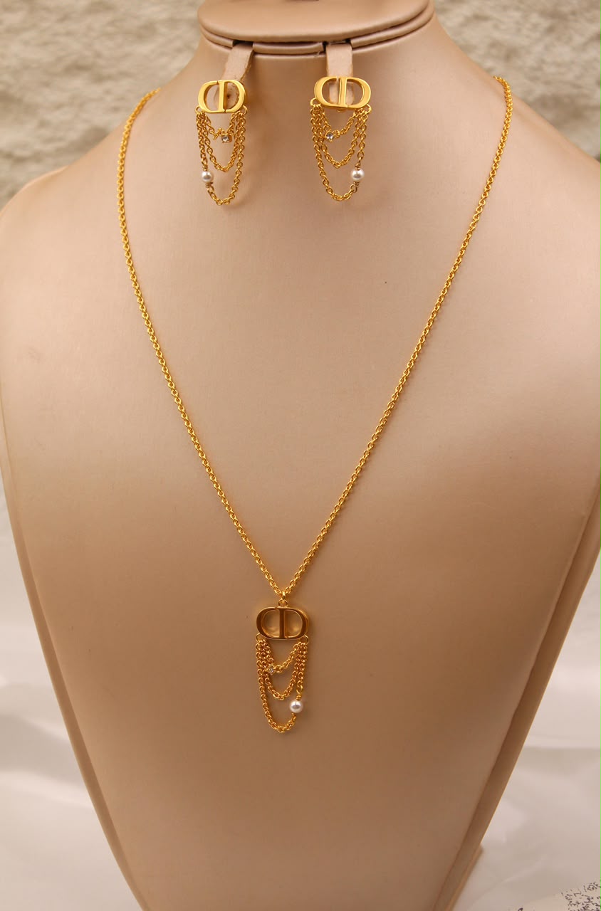 Dior CD Gold Jewelry Set