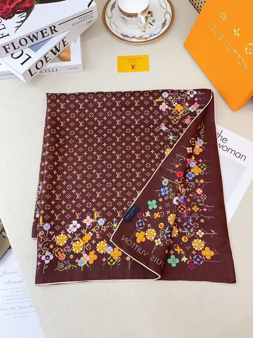 Louis Vuitton Floral Monogram Square Scarf