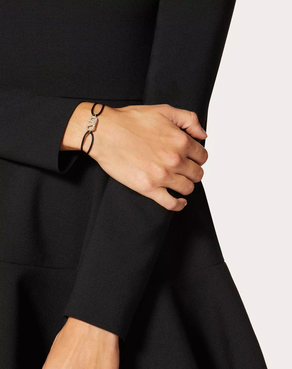 Valentino Garavani VLogo Signature Crystal Cord Bracelet
