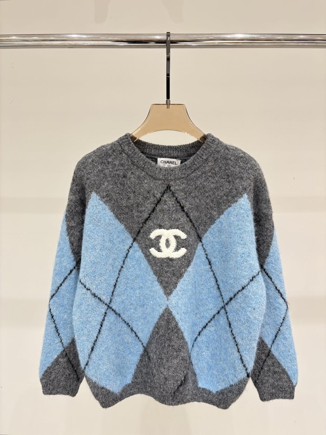 Chanel Argyle Pattern Sweater
