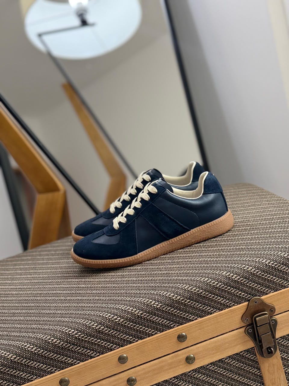 Maison Margiela Replica Calf & Lambskin Leather Sneakers