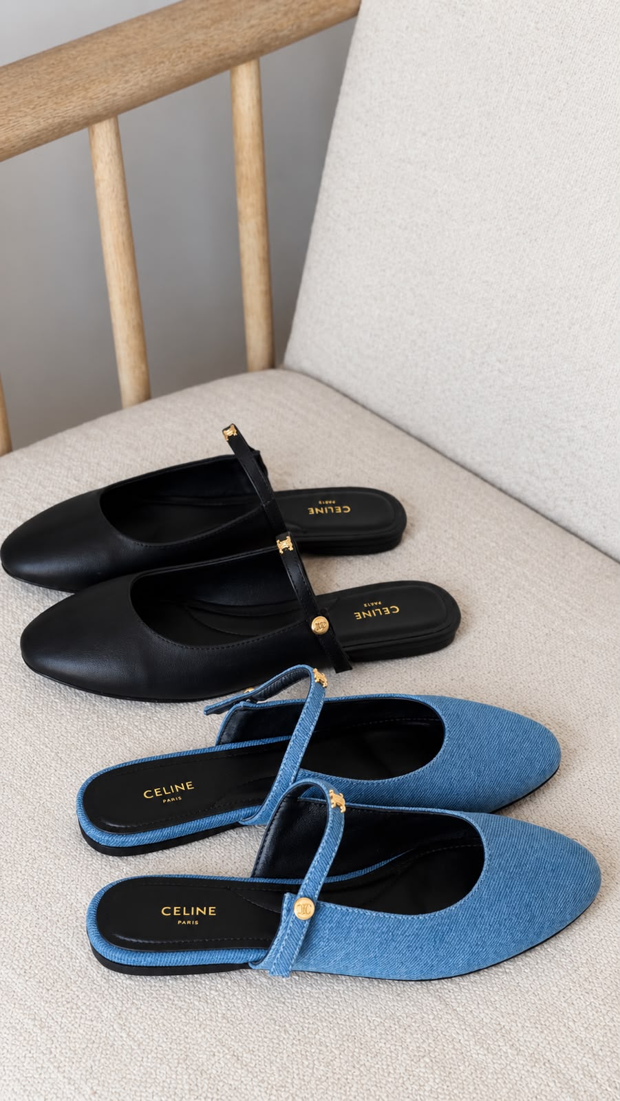 Celine Flat Mules / Slingback Flats