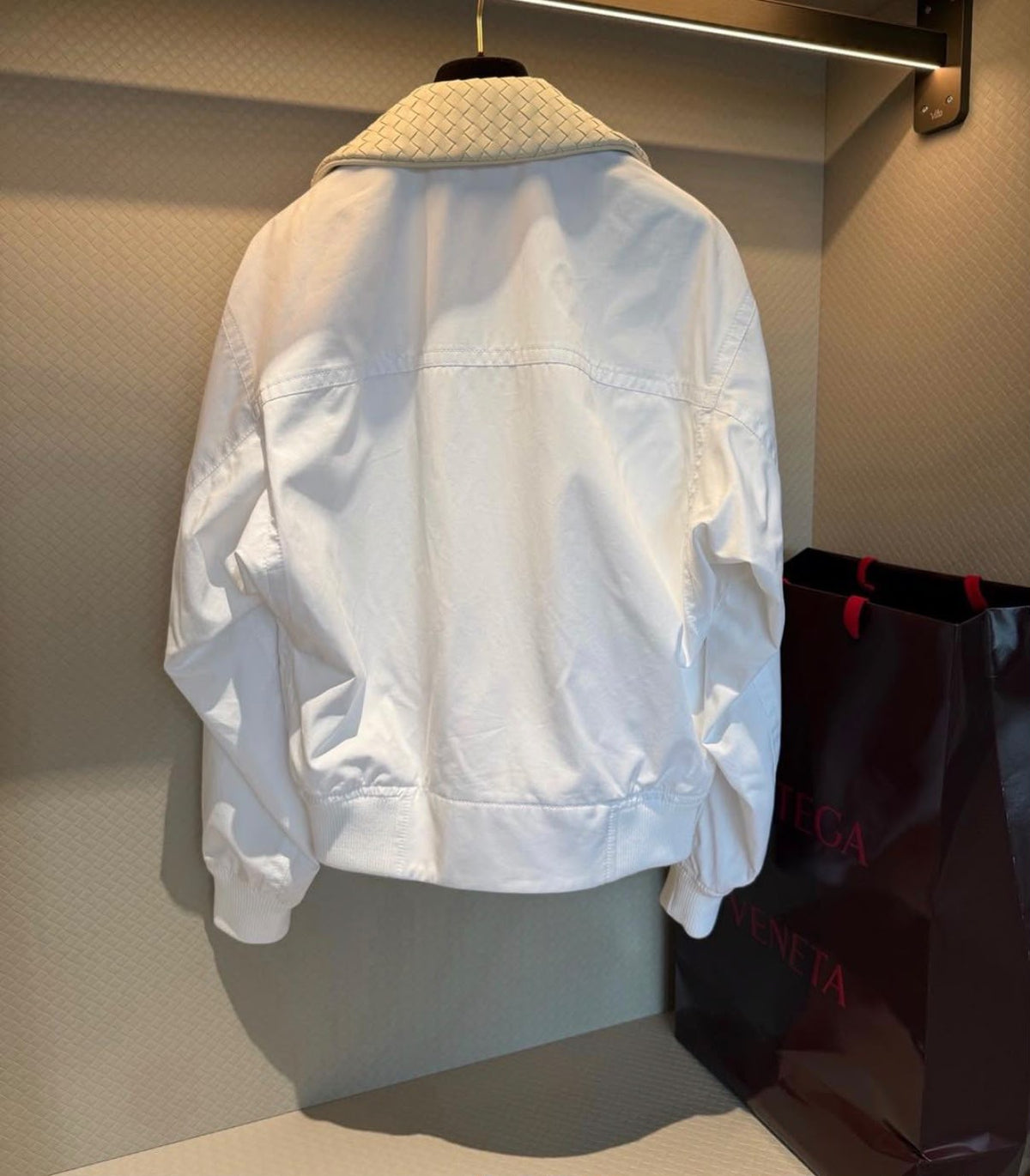 Bottega Veneta White Canvas Jacket