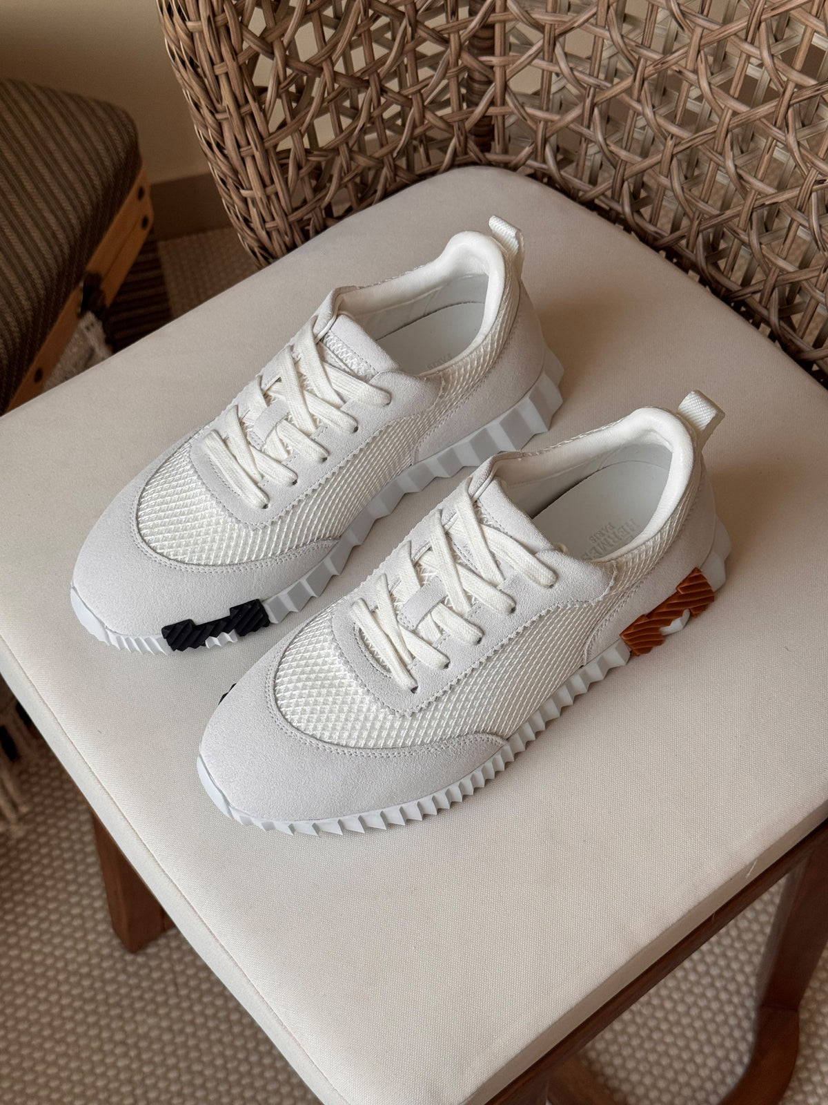 Hermès Bouncing Sneaker in Mesh and Suede Leather
