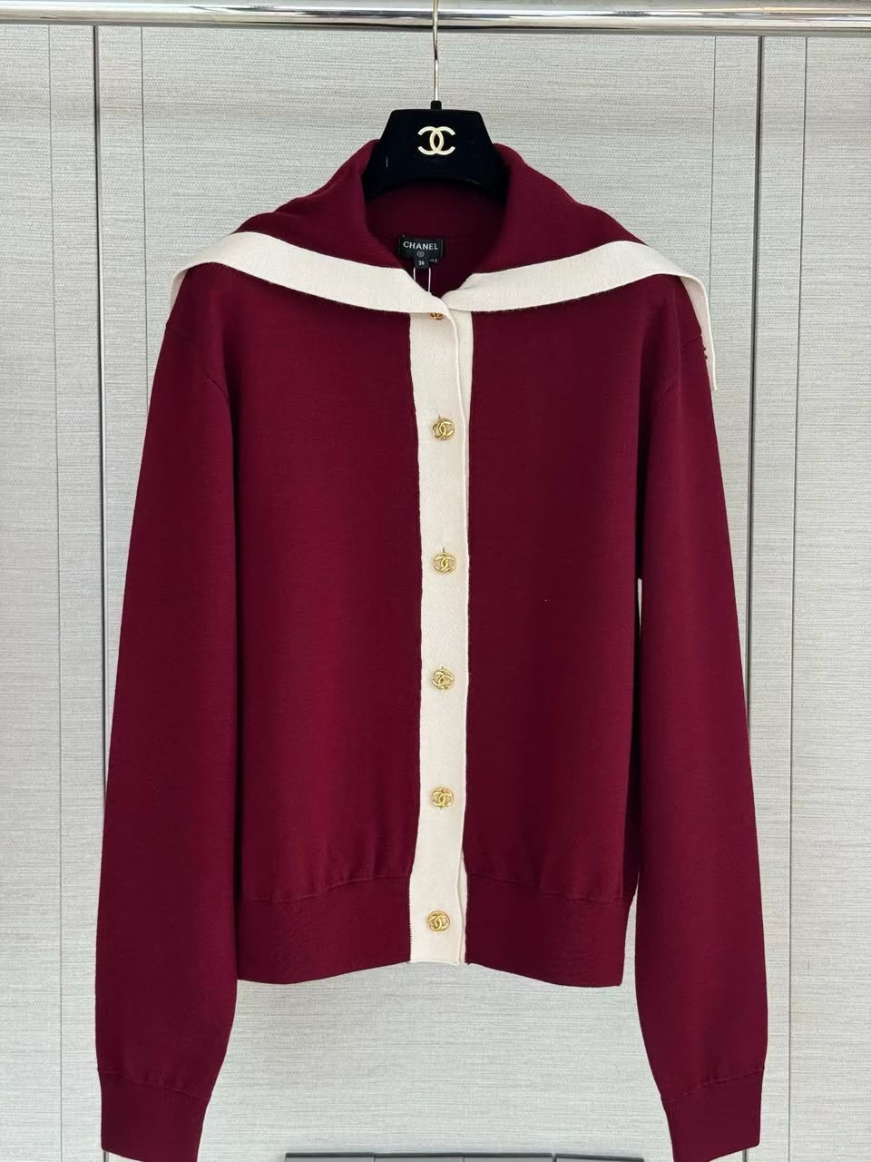Chanel Sailor Collar Cashmere Cardigan