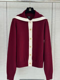 Chanel Sailor Collar Cashmere Cardigan