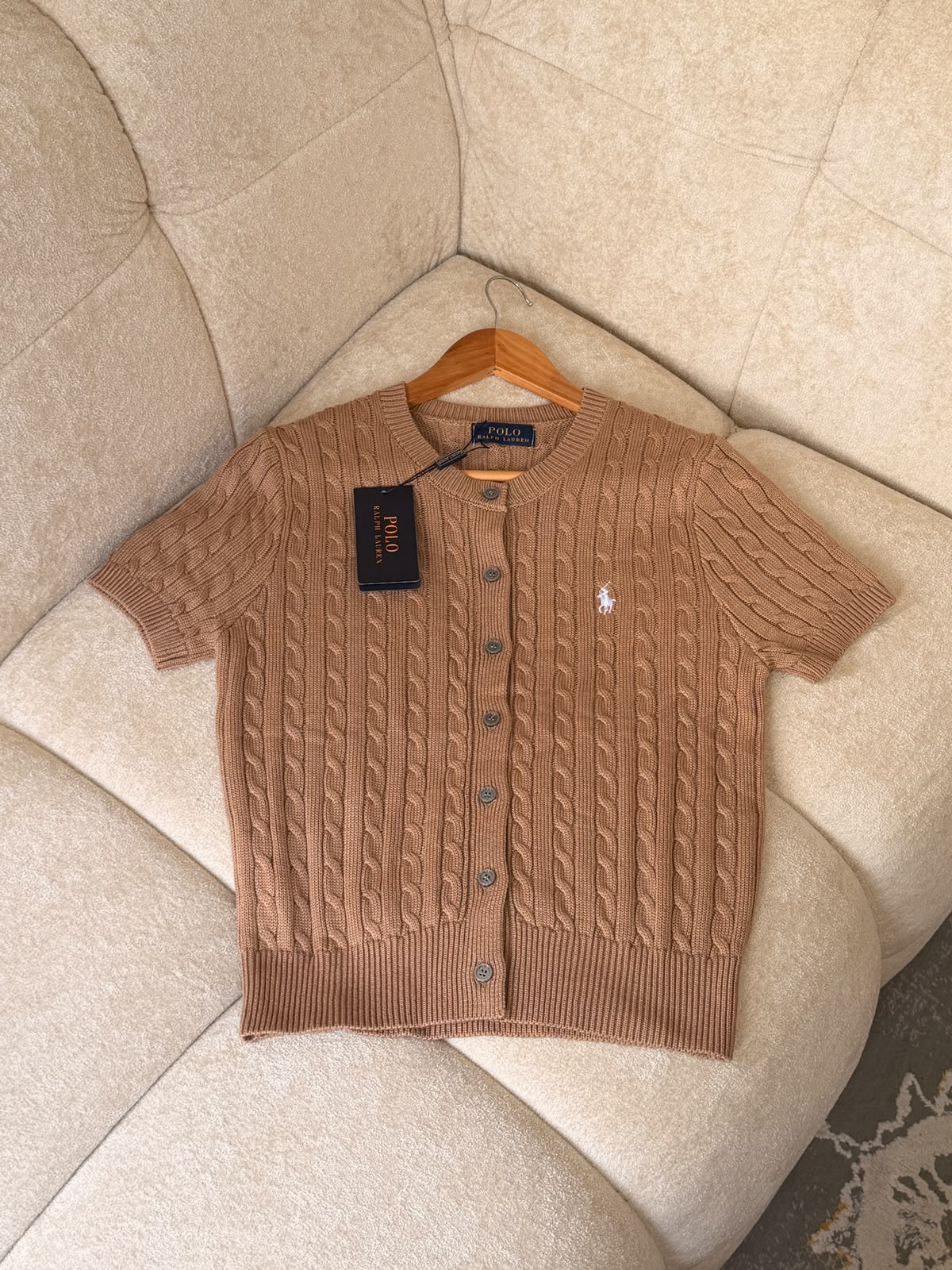 Polo Ralph Lauren Cable-Knit Short-Sleeve Cardigan —
