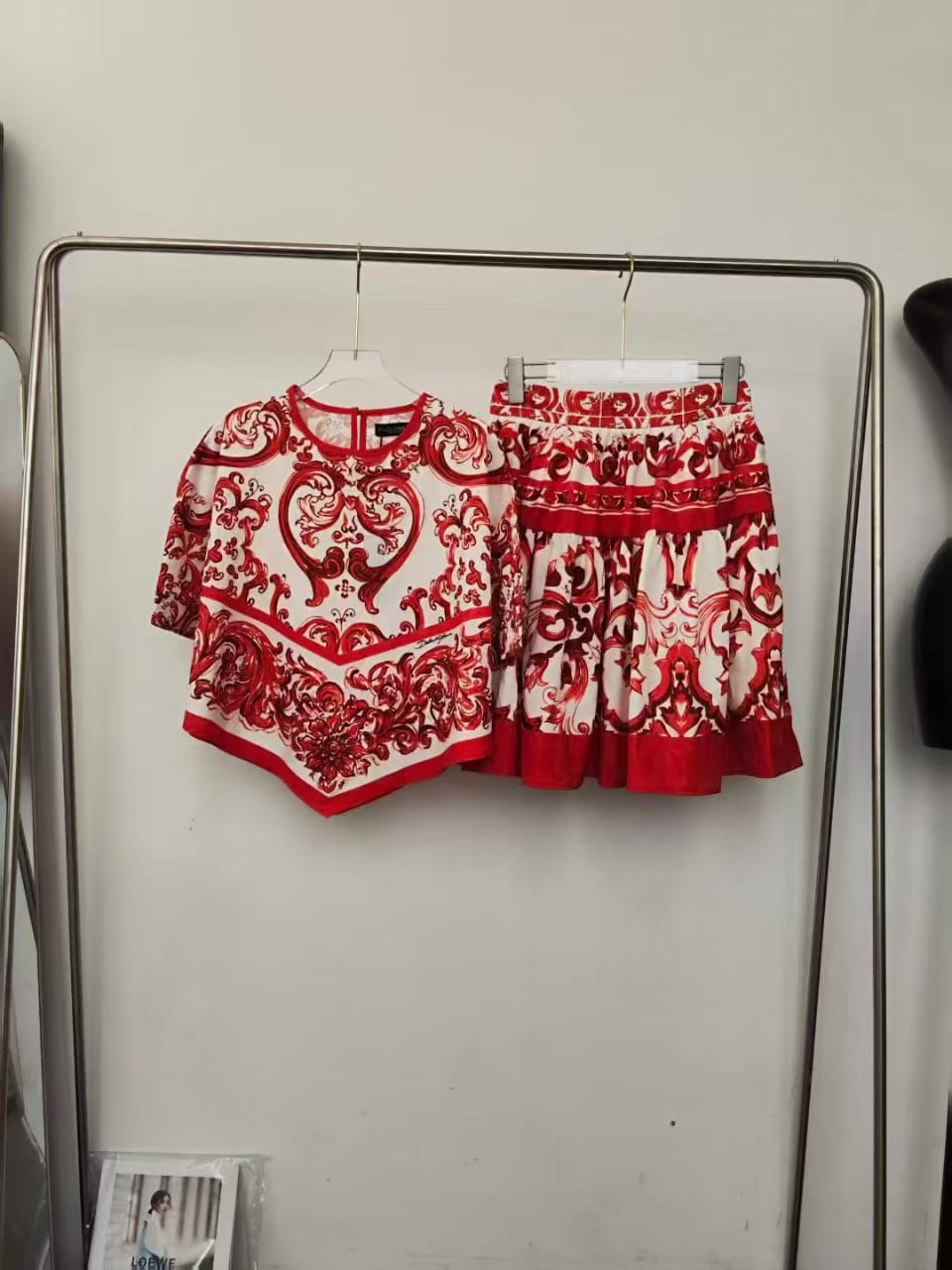 Dolce & Gabbana Red and White Majolica