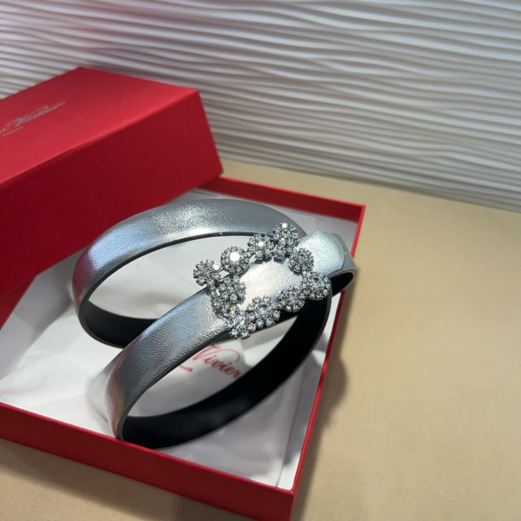Roger Vivier Flower Strass Buckle Belt