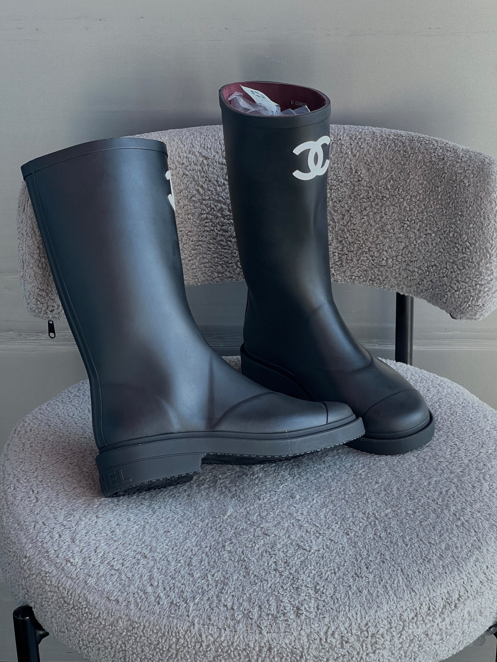 Chanel Rubber Rain Boots / Coco Beach Boots
