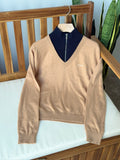 Miu Miu Layered-Look V-Neck Knit Sweater