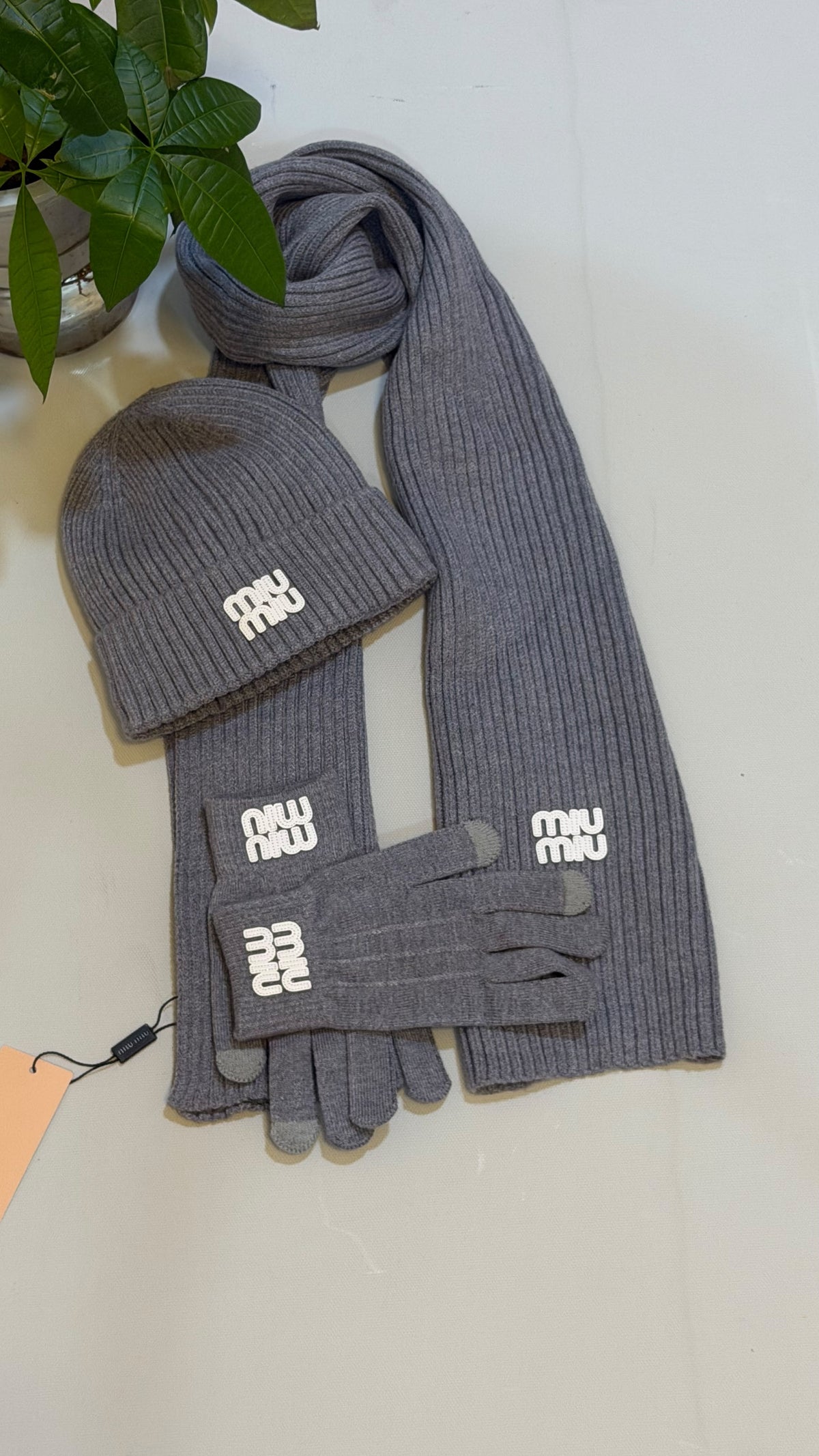 Miu Miu Scarf Beanie & Gloves Set