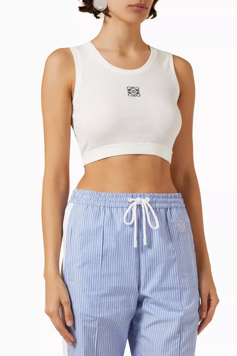 Loewe Cropped Anagram tank top in cotton