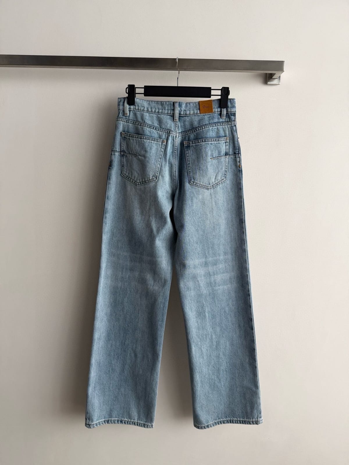 Dior Embroidered Light Wash Denim Jeans / Pants