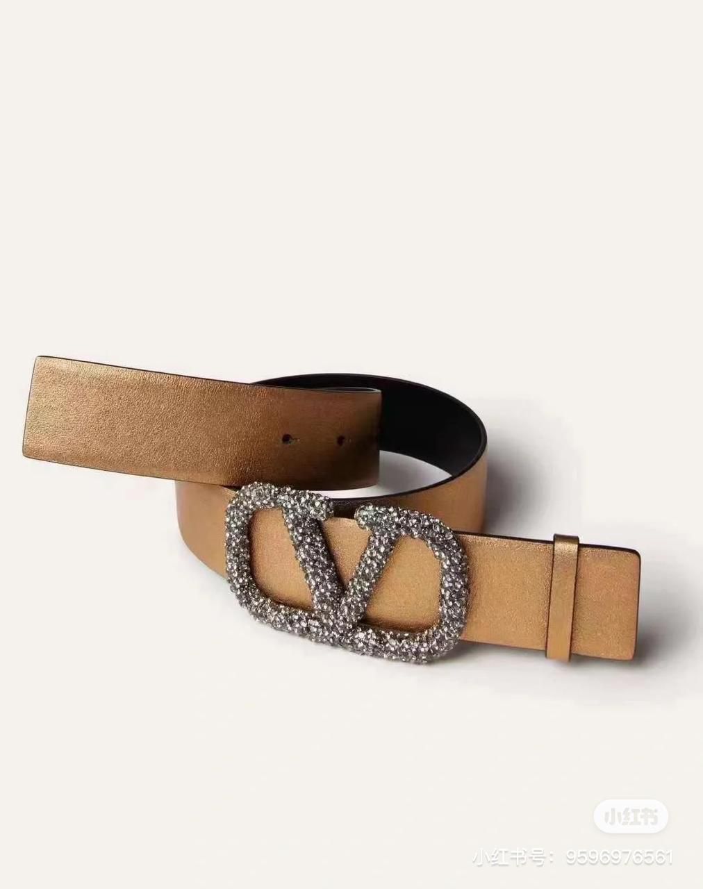 Valentino Garavani VLogo Signature Crystal Embellished Belt
