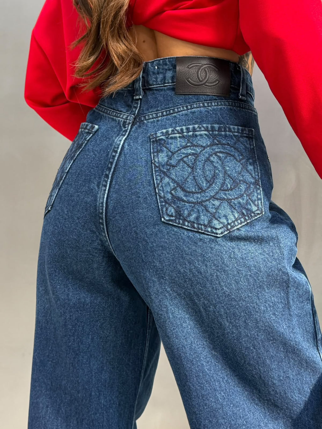 CHANEL Wide-Leg Jeans