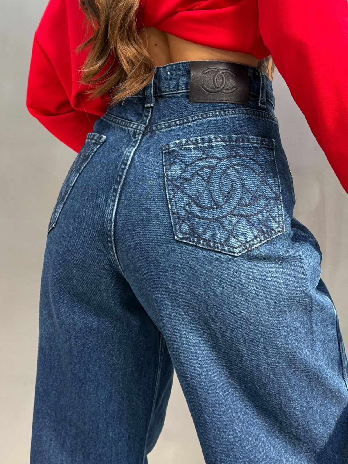 CHANEL Wide-Leg Jeans