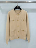 Chanel Cashmere Knit Button Cardigan