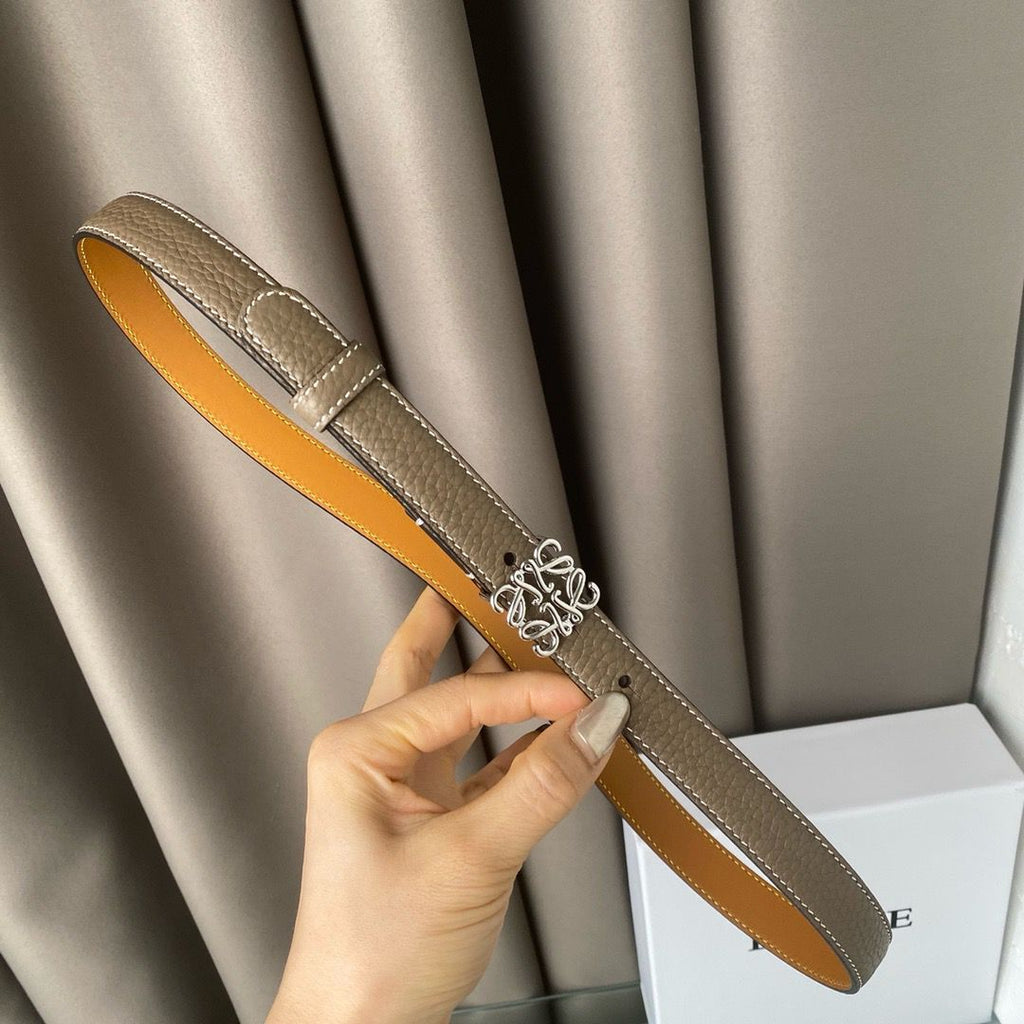 LOEWE Anagram Pebble Leather Belt