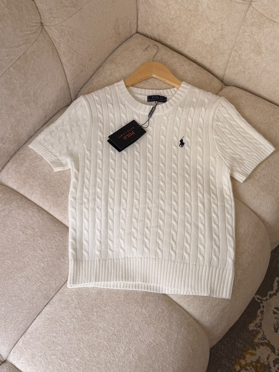 Polo Ralph Lauren Cable-Knit Short-Sleeve Sweater