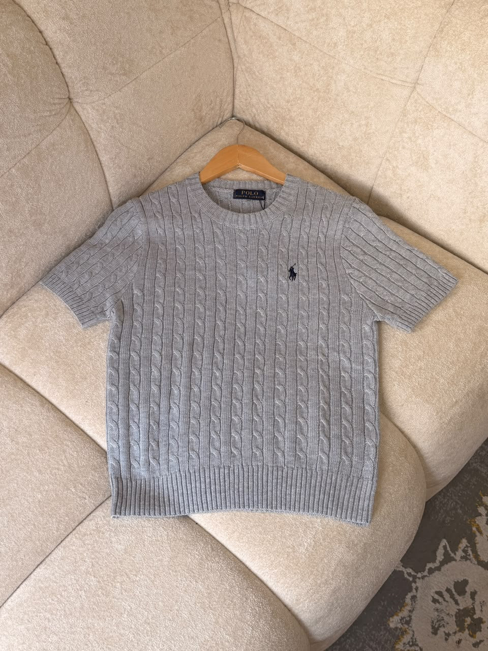 Polo Ralph Lauren Cable-Knit Short-Sleeve Sweater