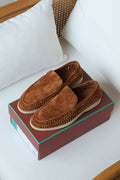Loro Piana Woven Suede Loafers