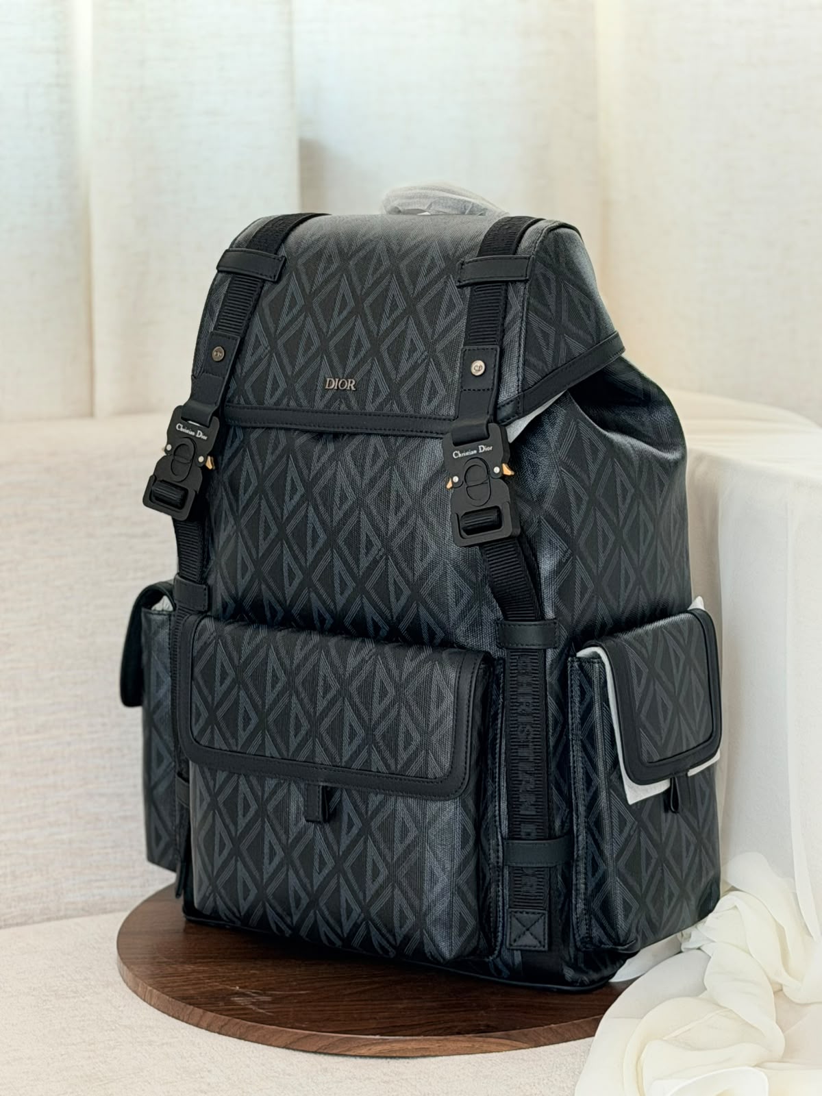 Dior Monogram Buckle Pocket Backpack