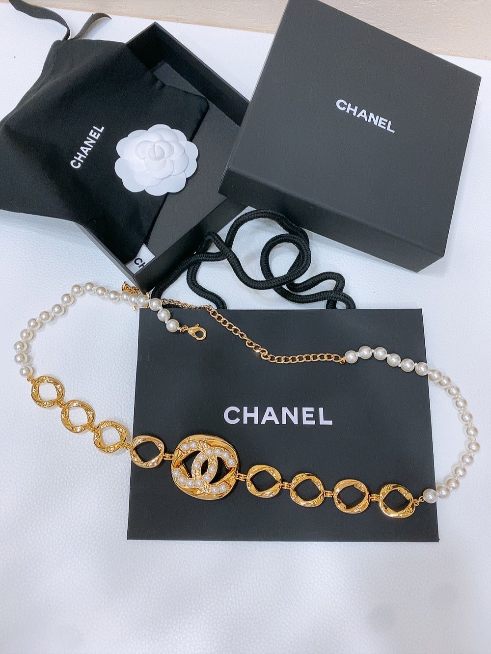 Chanel Pearl Chain Belt