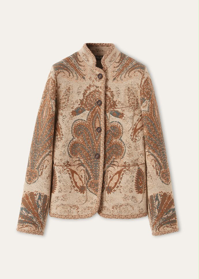 Loro Piana Paisley Jacquard Wool & Silk Jacket