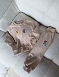 FENDI Kids Beige Rainbow Logo Tracksuit