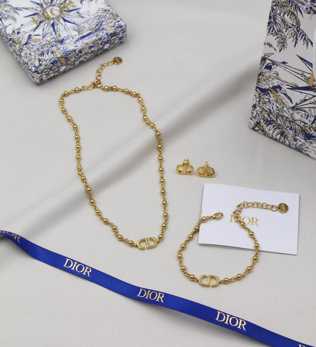 Dior CD Gold Jewelry Set