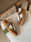 Gucci Interlocking G Monogram Suede and Canvas Low-Top Sneakers (Alternate View)