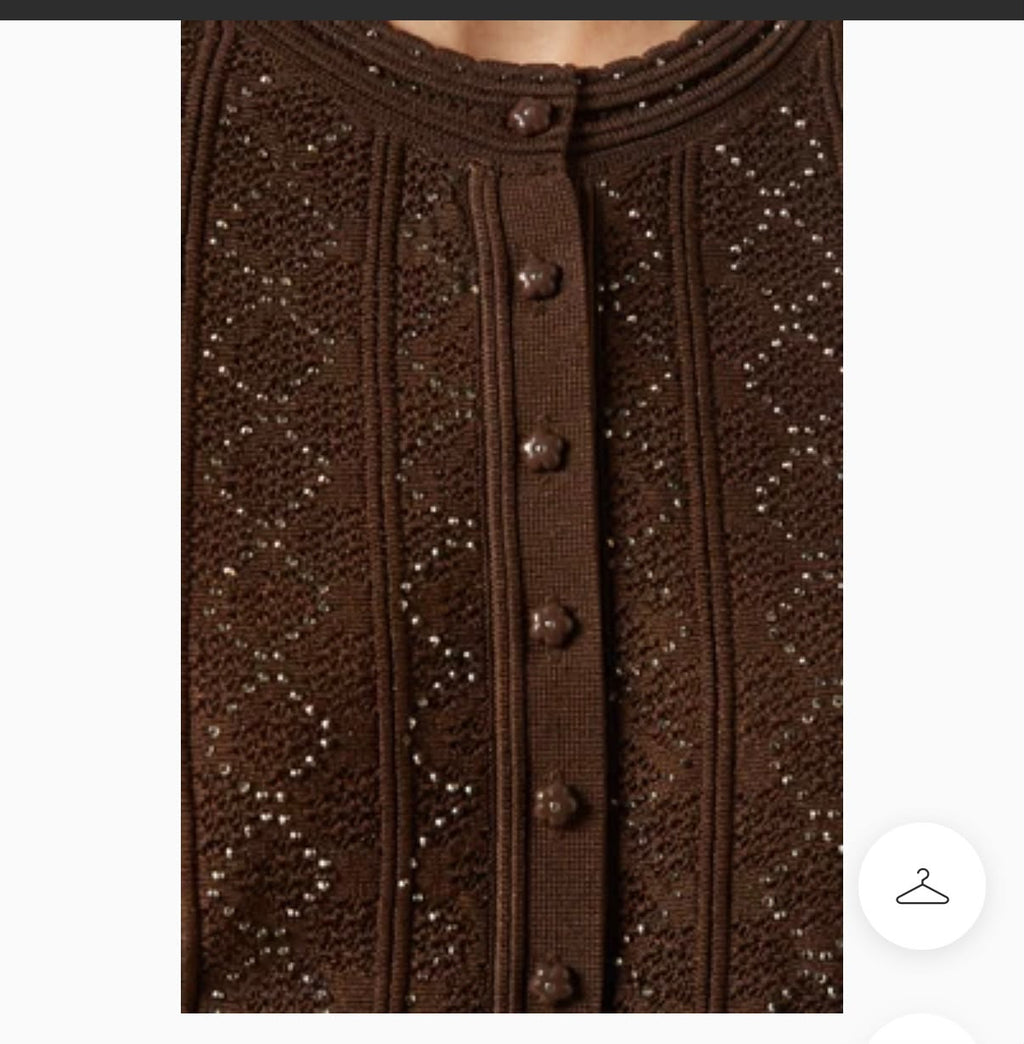 Cucinelli Monili-Embellished Open-Knit Cardigan