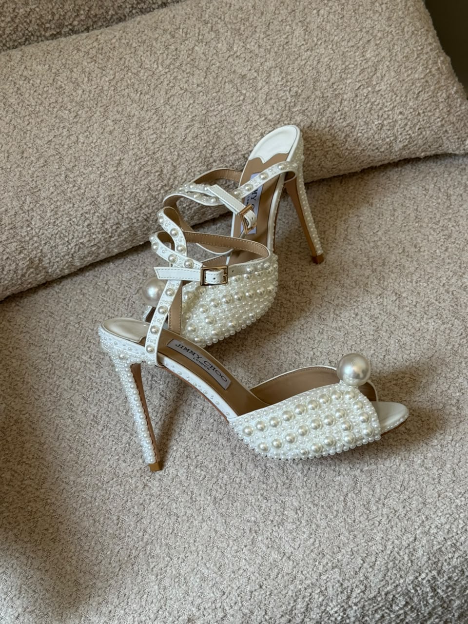 Jimmy Choo Sacora Lace & Crystal-Embellished