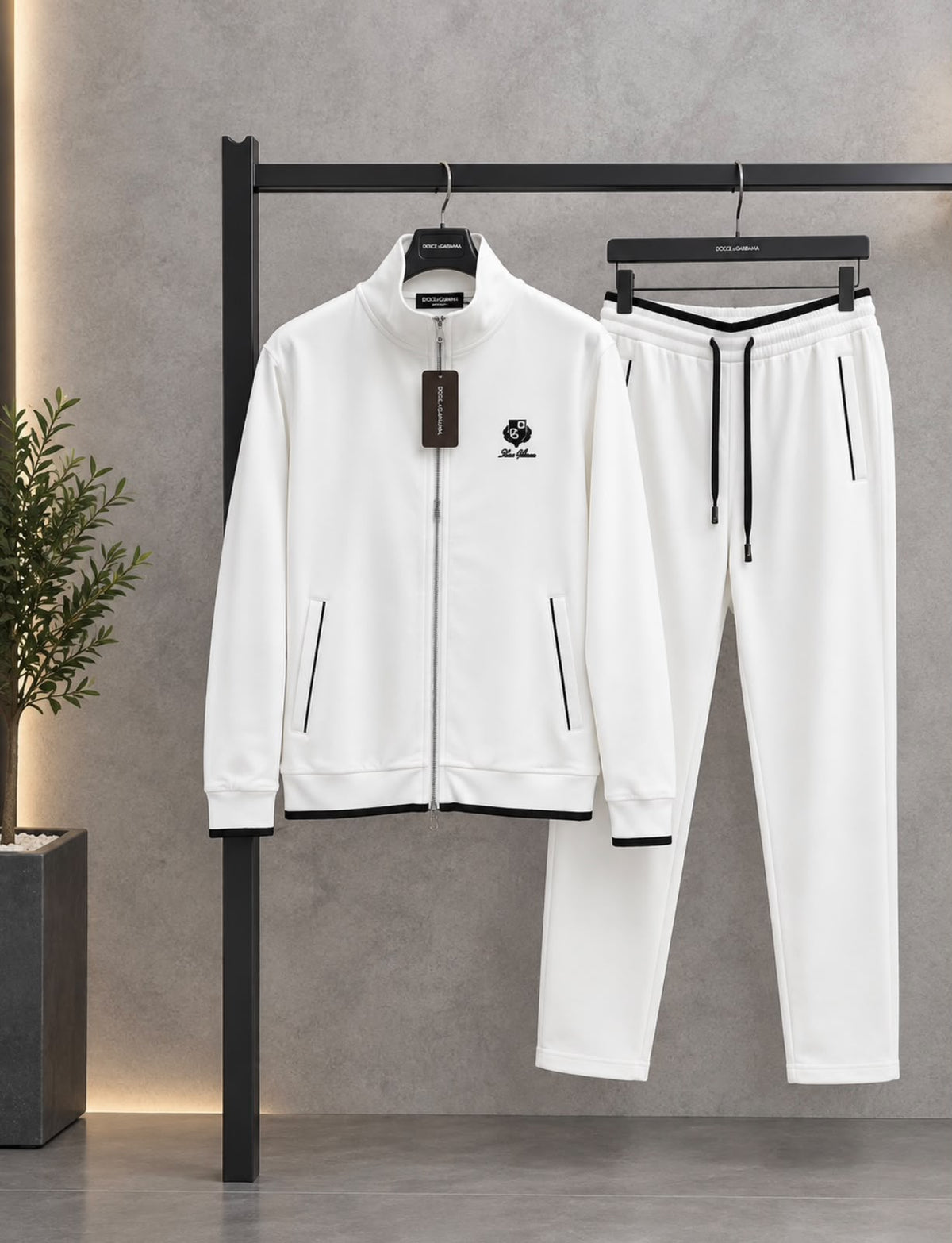 Loro Piana Crest Logo Zip Tracksuit Set