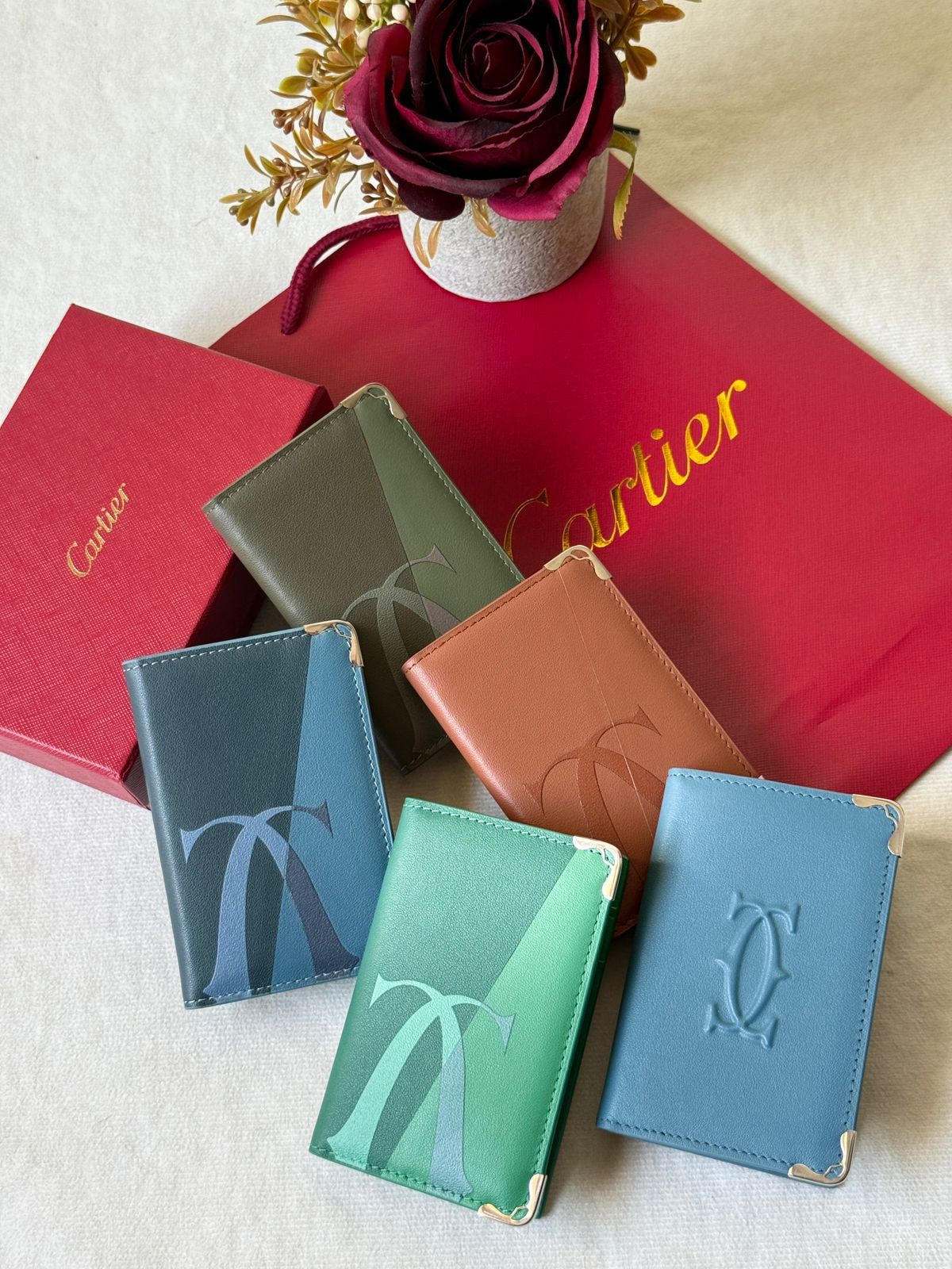 Cartier Must de Cartier Card Holder – Leather Logo Card Case