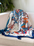 Contrast Strap Square Scarf