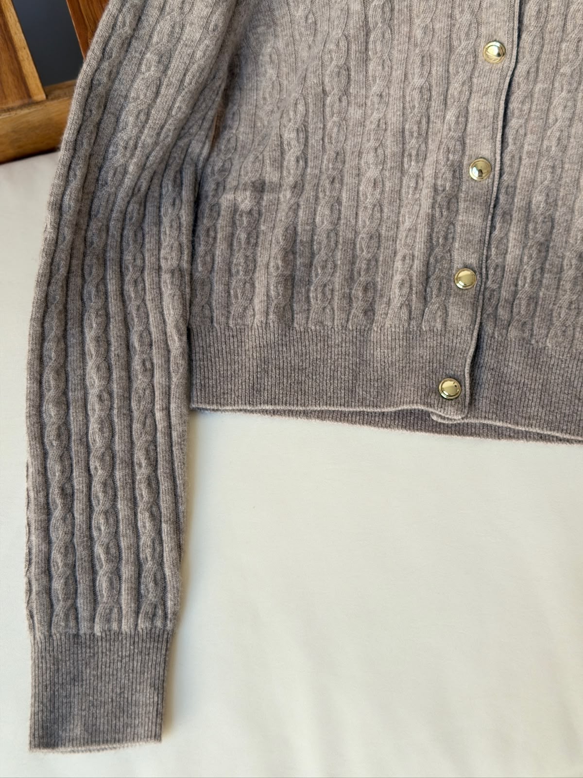 Miu Miu Denim Collar Knit Cardigan