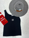 Loewe Anagram Ribbed Crop Top & Loewe Woven Wide-Brim Hat
