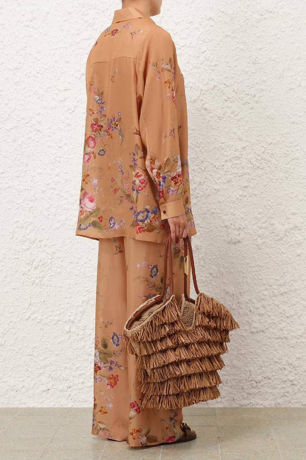 Zimmermann Indra Floral Silk Shirt & Pants Set