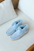 Loro Piana Suede and Shearling-Lined Winter Moccasin / Loafer
