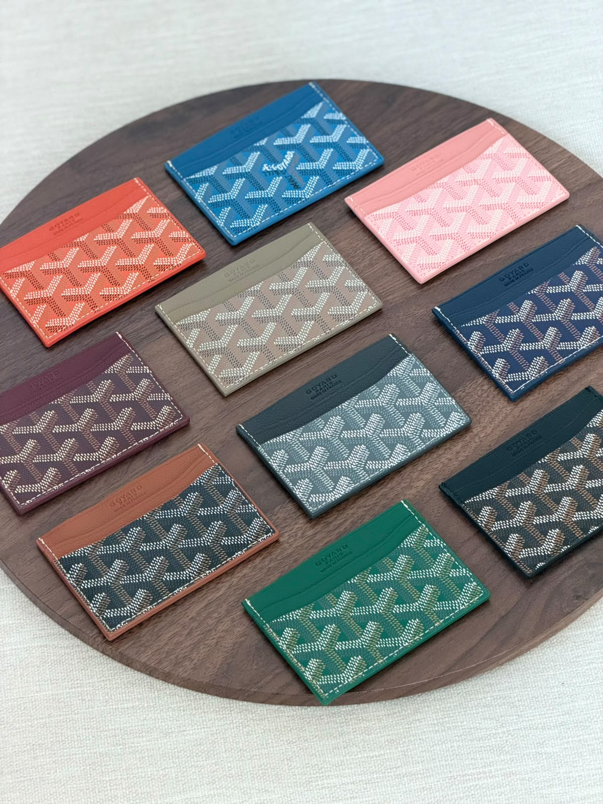 Goyard Pattern Card Holder
