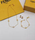 Fendi FF gold Jewelry Set