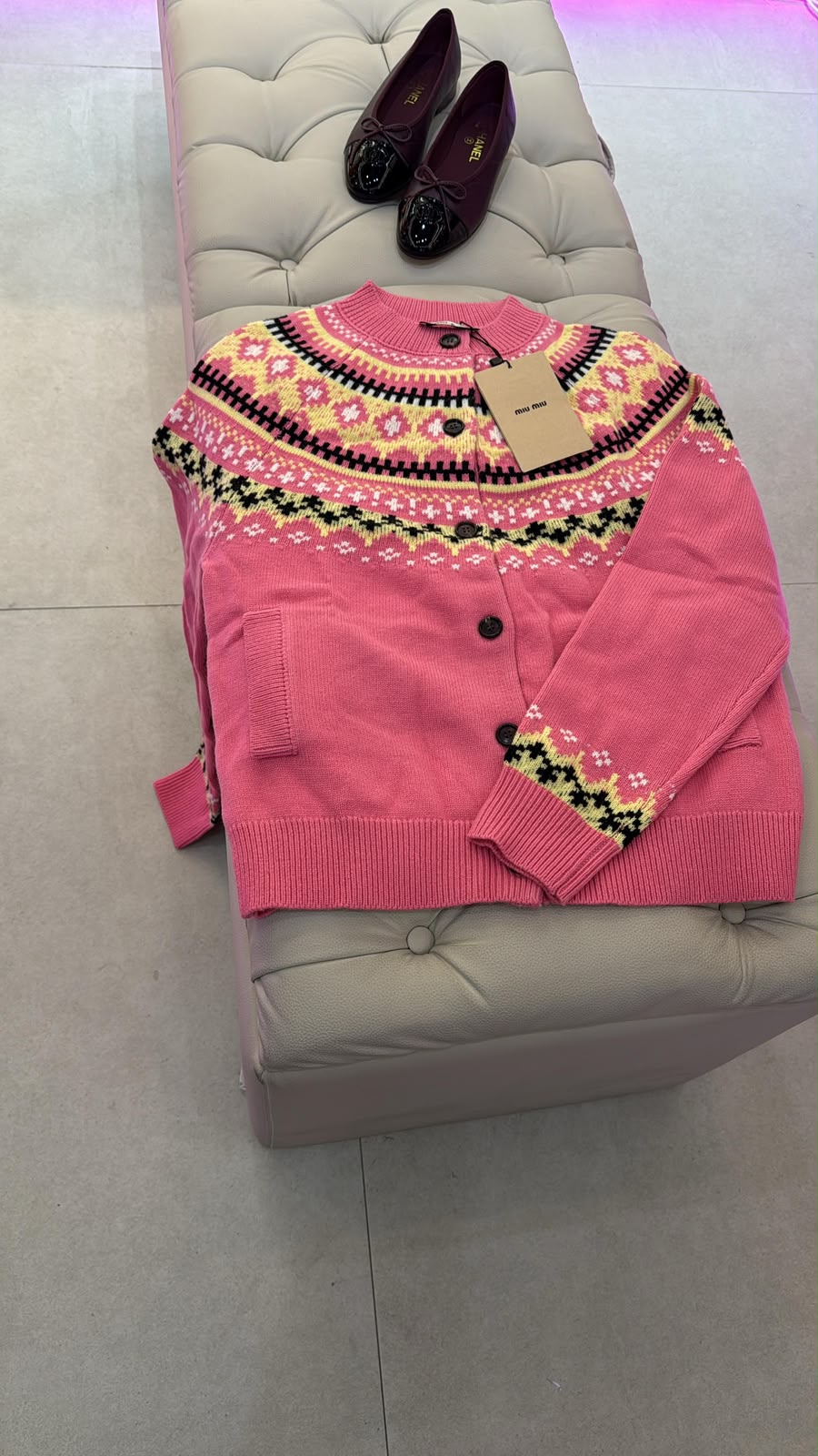 Miu Miu Fair Isle Pattern Cashmere