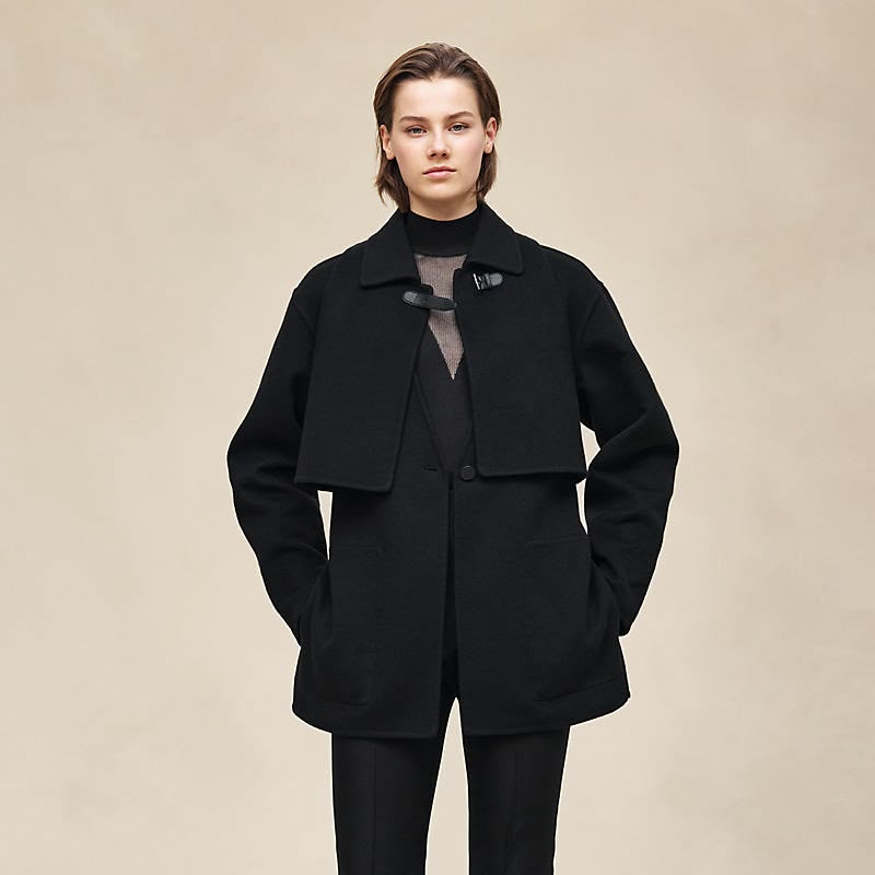 Hermès Cropped Cape Jacket