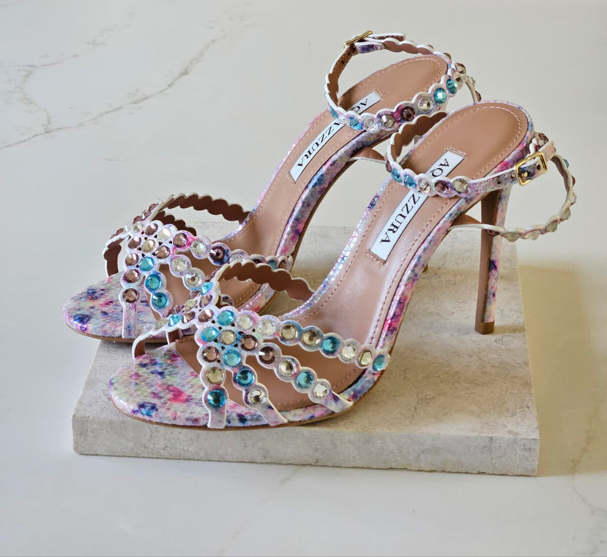 Aquazzura Tequila Crystal-Embellished