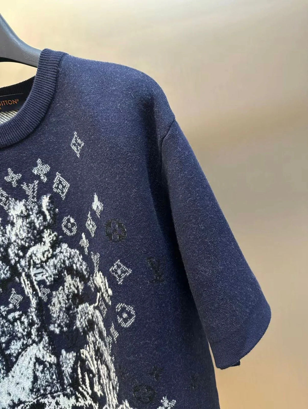 Louis Vuitton Short-Sleeved Jacquard Crewneck