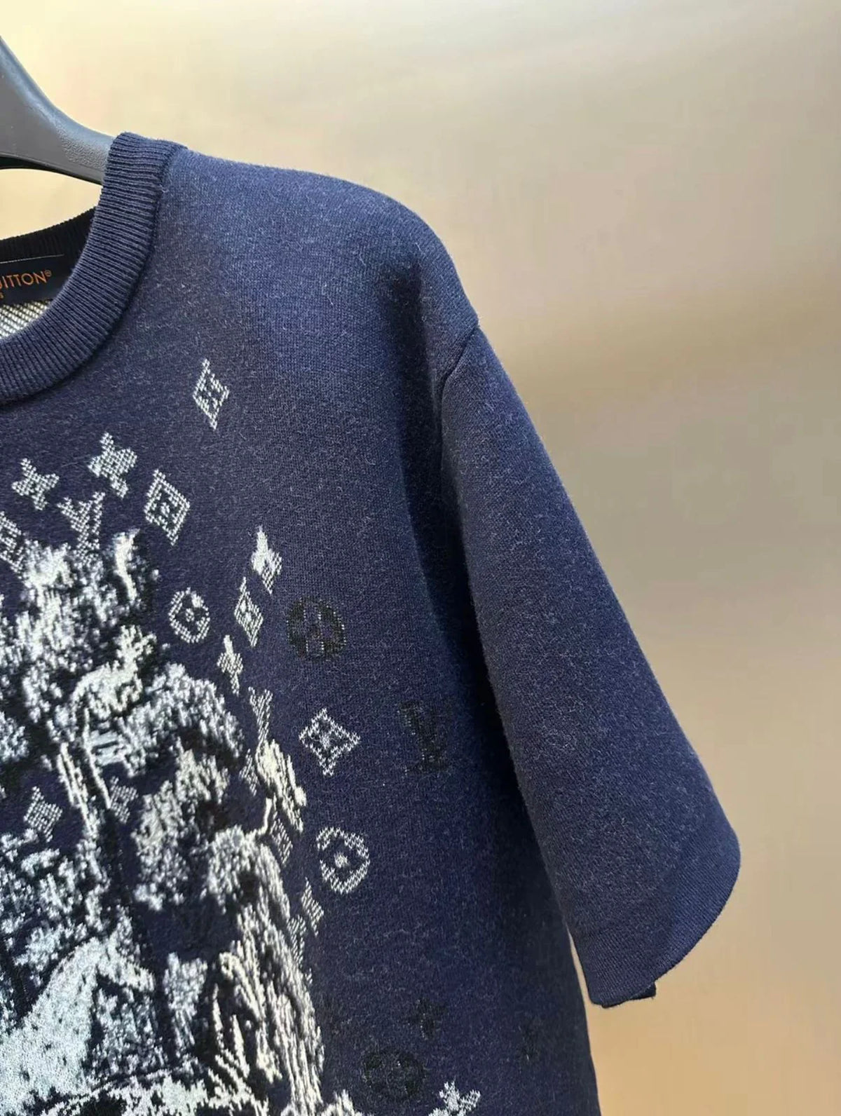 Louis Vuitton Short-Sleeved Jacquard Crewneck