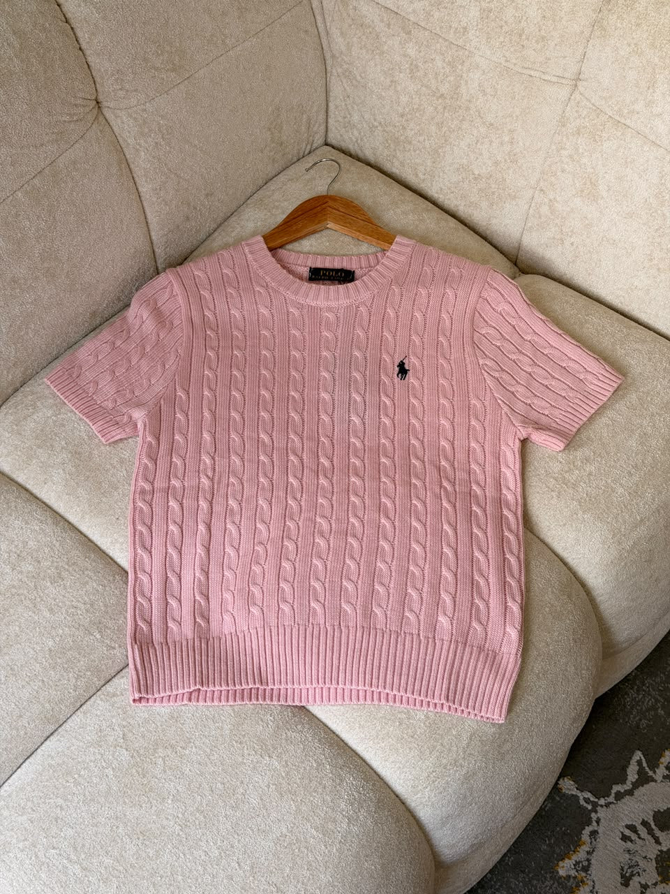 Polo Ralph Lauren Cable-Knit Short-Sleeve Sweater