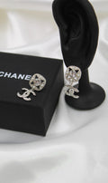 CHANEL – CC Crystal Drop Earrings